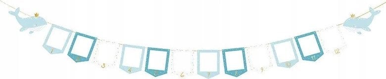 PartyDeco Girlanda na zdjęcia Wieloryb 10.5x15cm