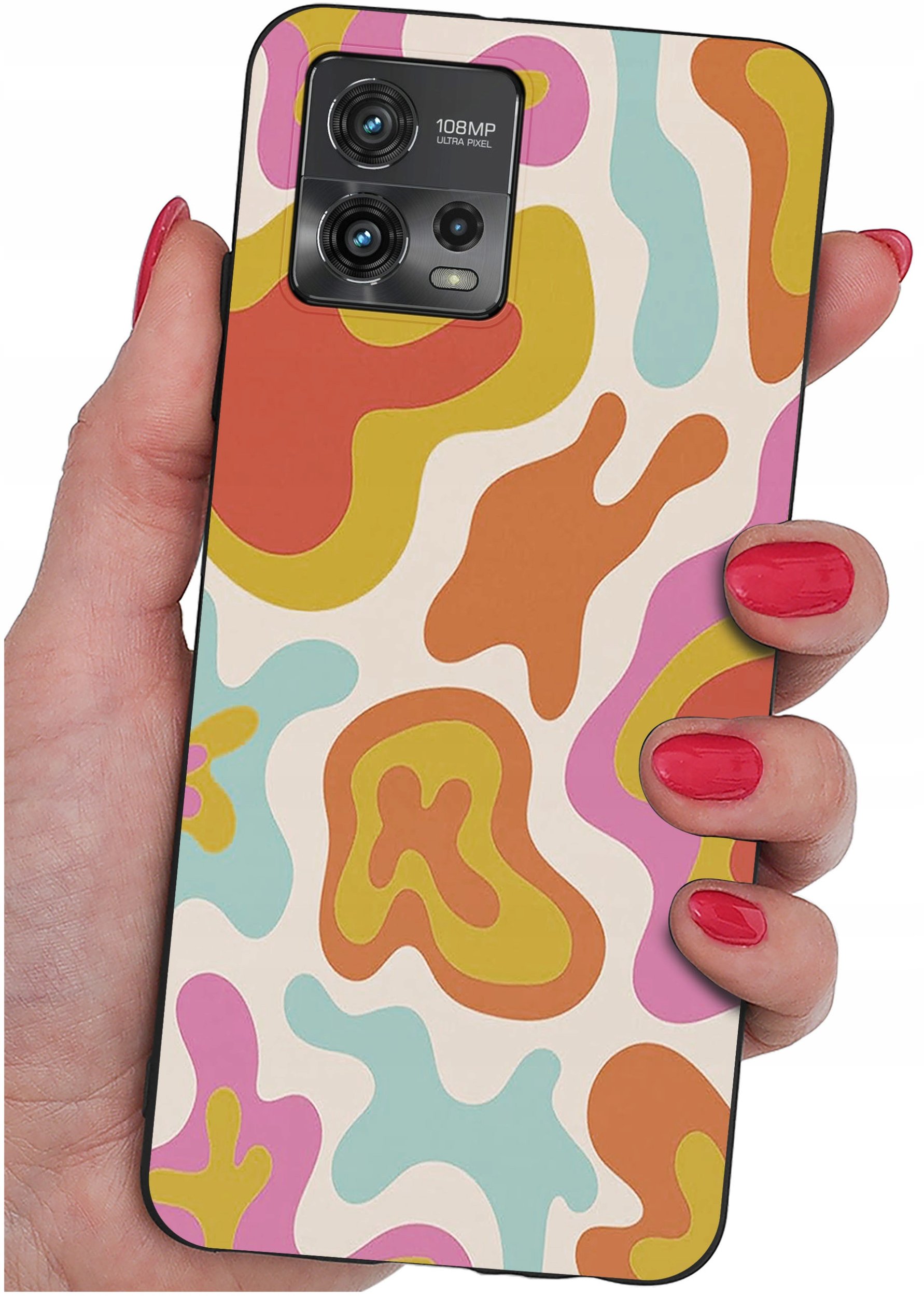 Etui do Motorola Moto G72 WZORY |SILIKONOWE MATT CASE + SZKŁO 9H