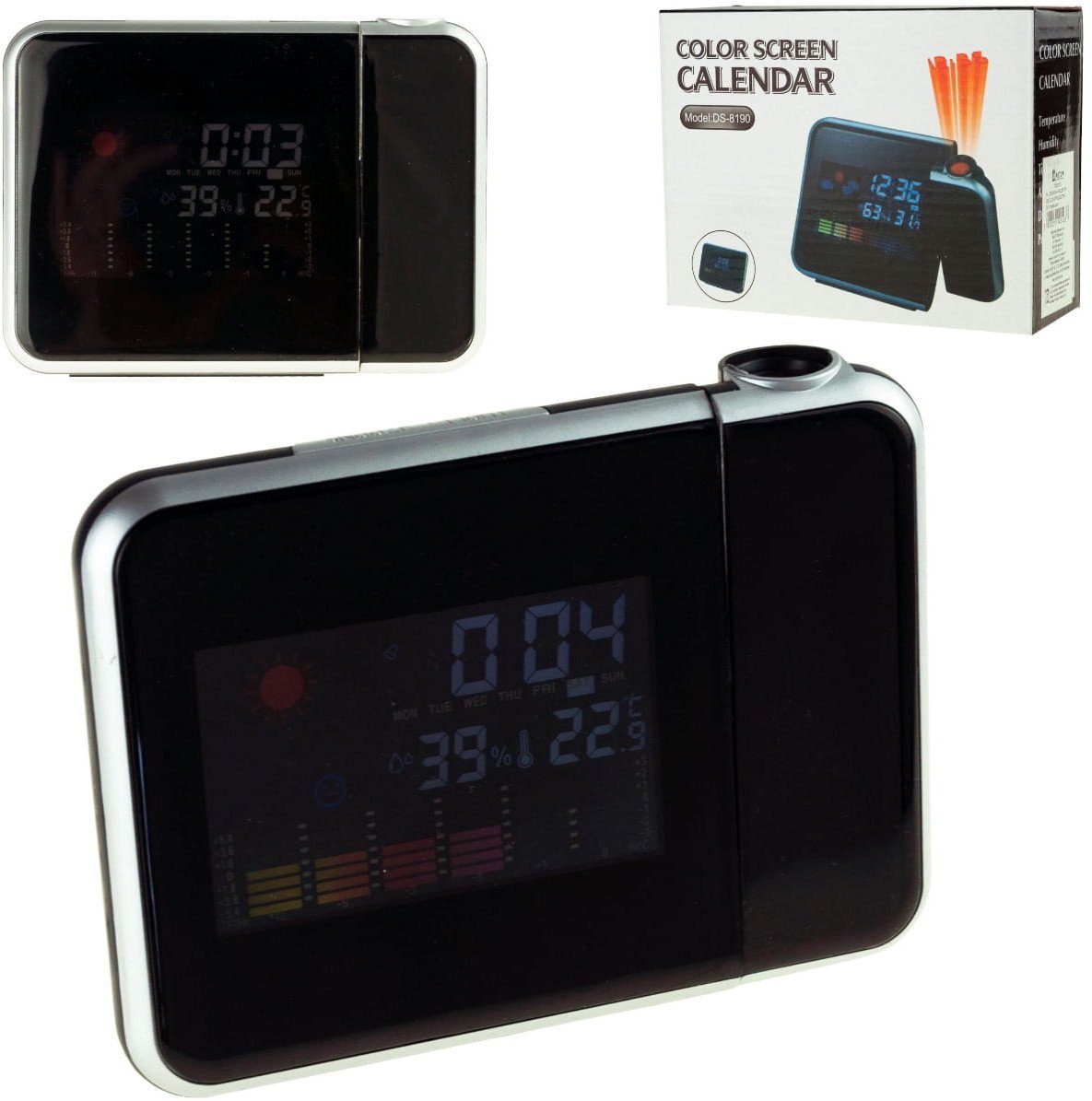 AP28 STACJA POGODY BUDZIK ZEGAR PROJEKTOR ZEGAREK