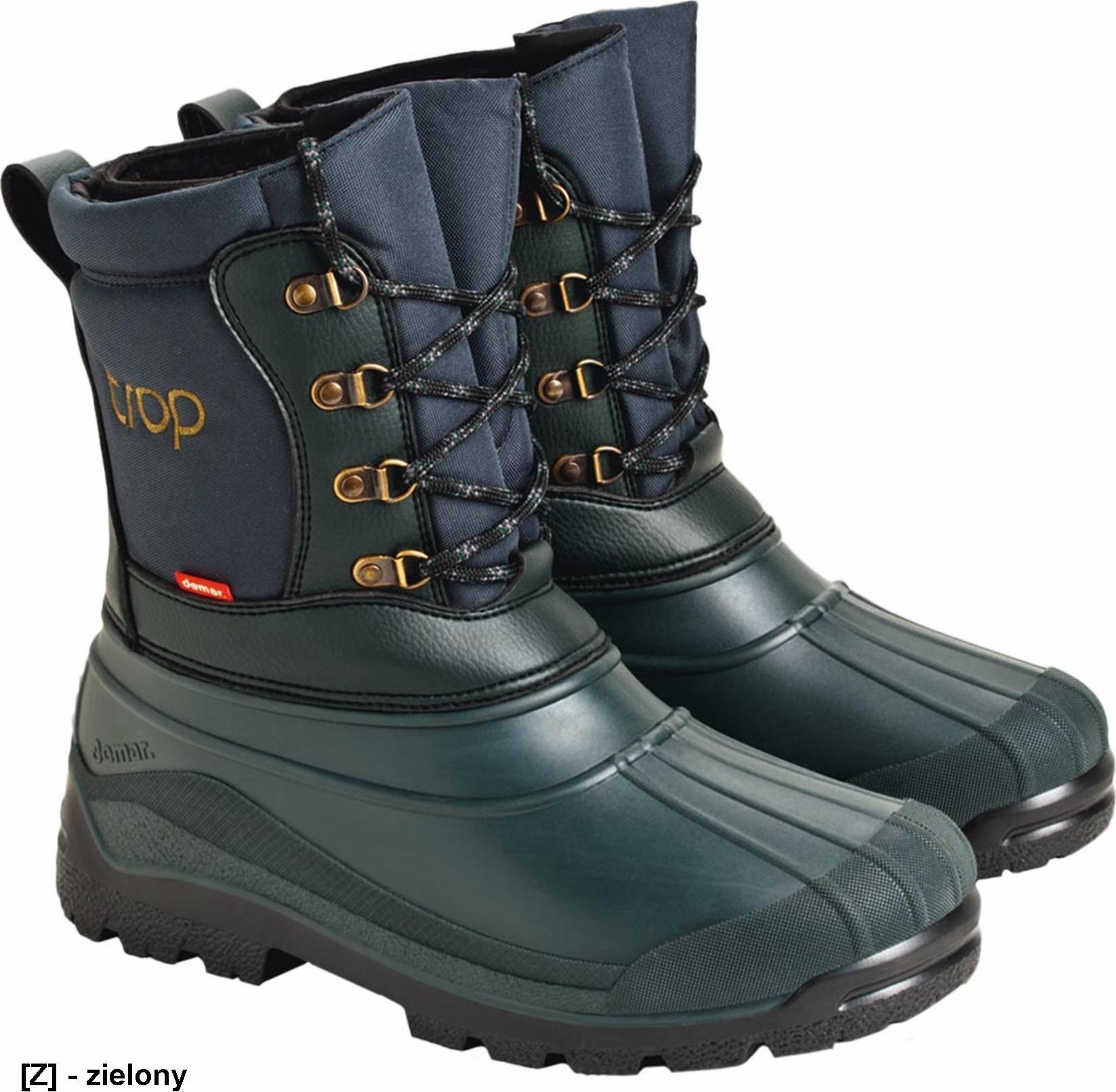 BDTROP2 - Buty męskie trzewiki śniegowce ocieplane TROP2 wykonane z wodoodpornej tkaniny poliestrowej podeszwa z termokauczuku (TR) wymienny wkład oci