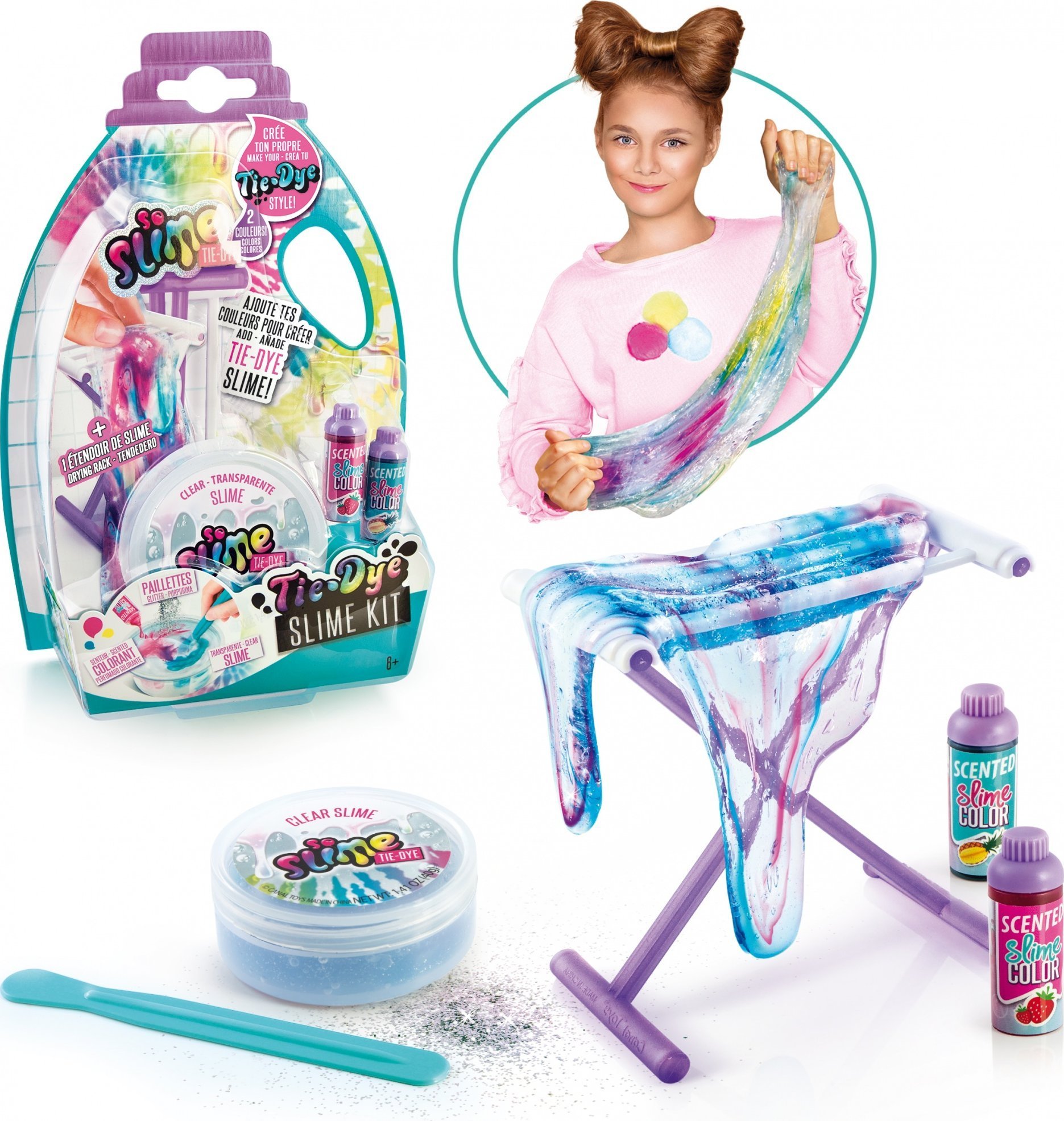 BigBuy Fun SO SLIME - Tie Dye Slime Kit 3 asst. (1149) /Arts and Crafts /Multi