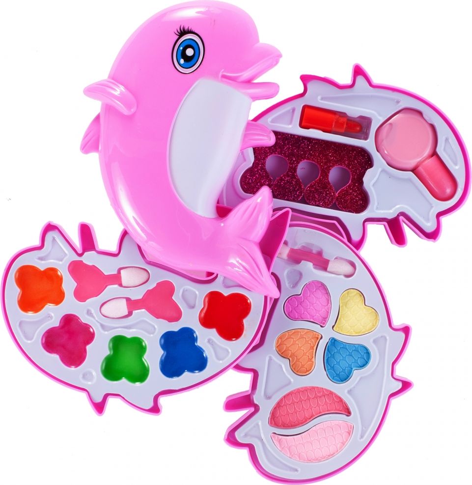 MalPlay ZESTAW DO MALOWANIA MAKIJAŻU KOSMETYKI DELFINEK