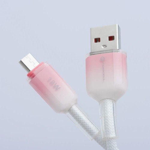 Kabel USB ForCell USB-A - microUSB 1 m Biały