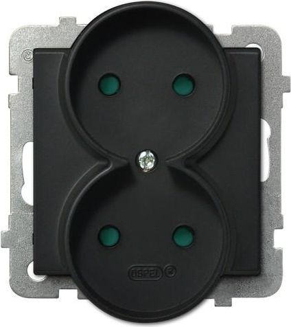 Ospel Gniazdo Sonata podwójne czarny metalik (GP-2RR/m/33)