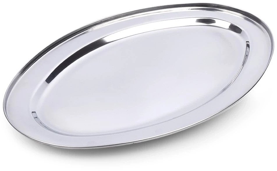 Excellent Houseware Taca do serwowania stalowa owalna 34x21,5 cm