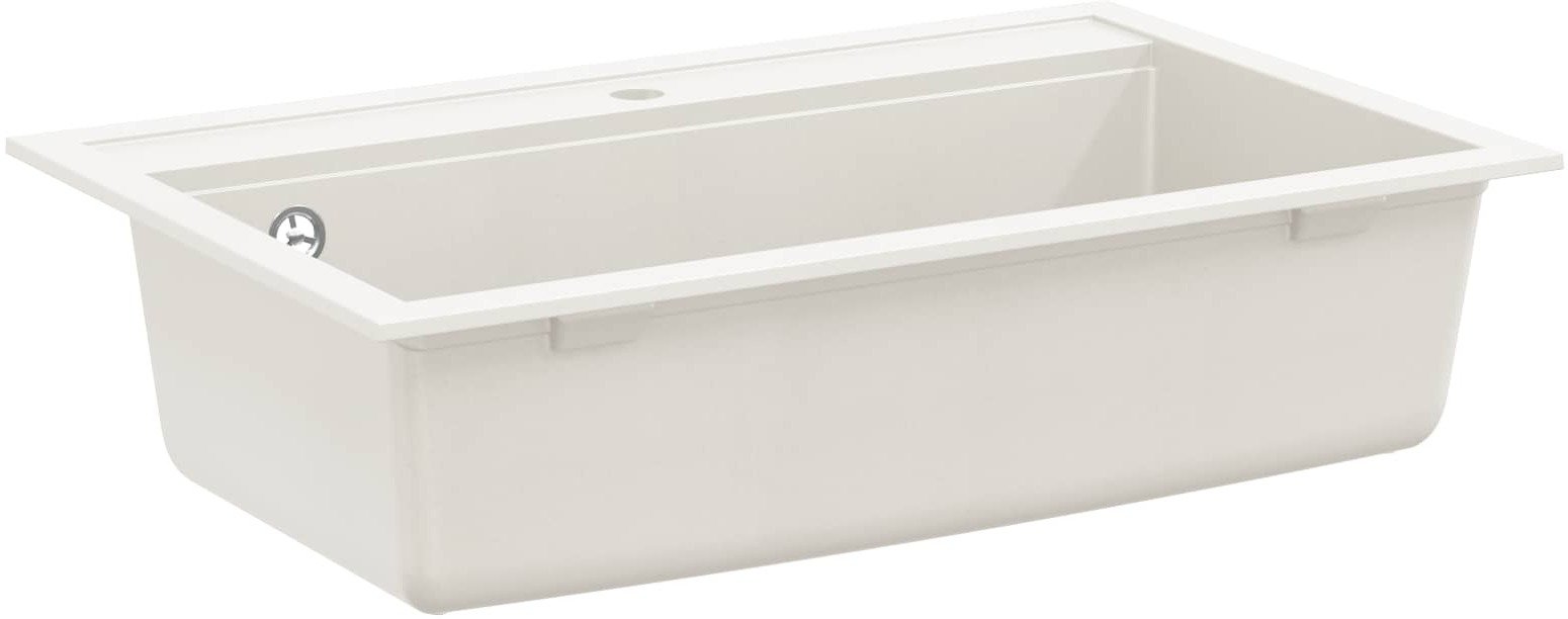 vidaXL Zlew Biały 795 x 505 mm 80% kwarcu i 20% żywicy