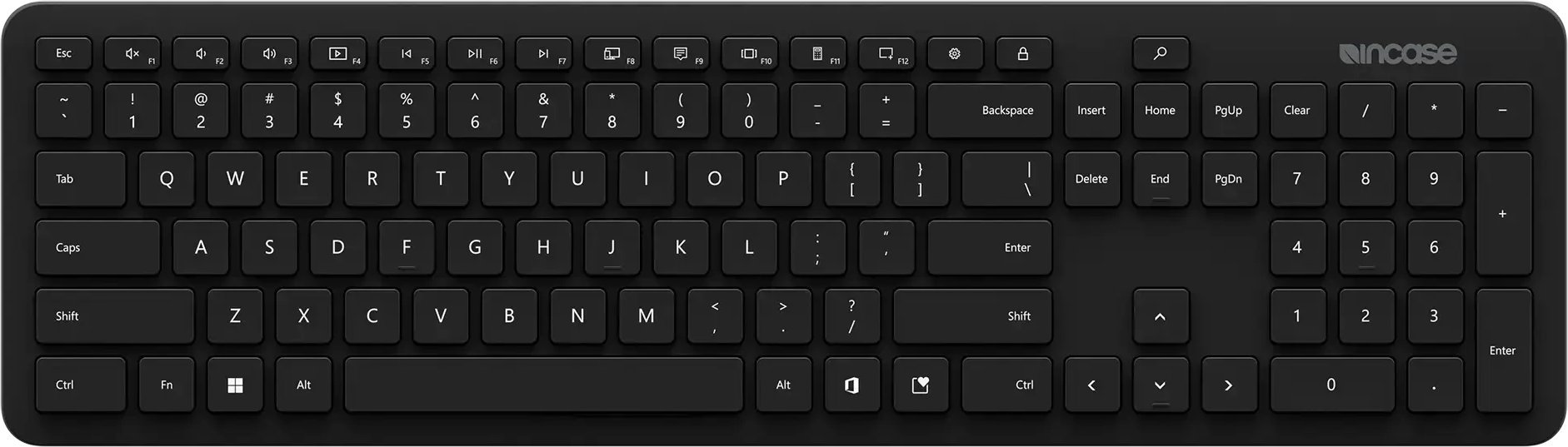Klawiatura Incase Designed by Microsoft Bluetooth Keyboard klawiatura Uniwersalne QWERTY niemiecki czarny