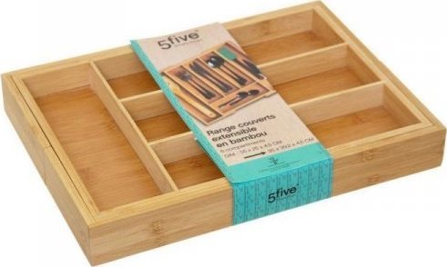 5five Organizer na Sztućce 5five Drewno Bambus (34 x 25 x 4,5 cm)