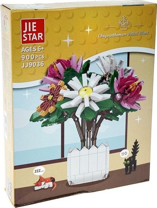 Klocki kwiaty - Chryzantema 900el