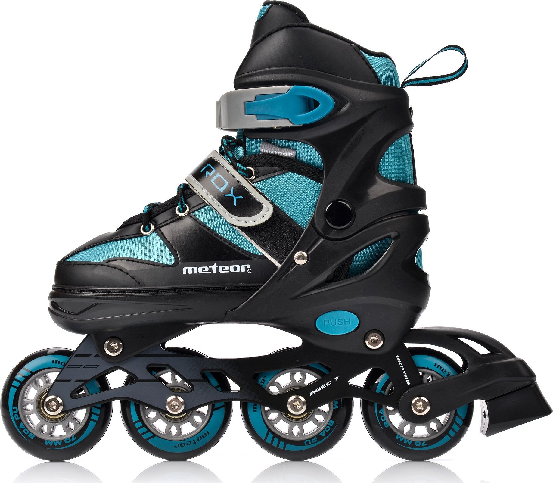 Rolki Meteor Rox rekreacyjne regulowane czarne r. 30-33