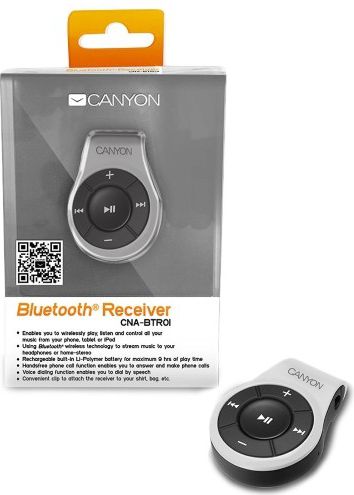 Adapter bluetooth Canyon Adapter / Odbiornik Bluetooth, Czarno-Biały (CNA-BTR01W)