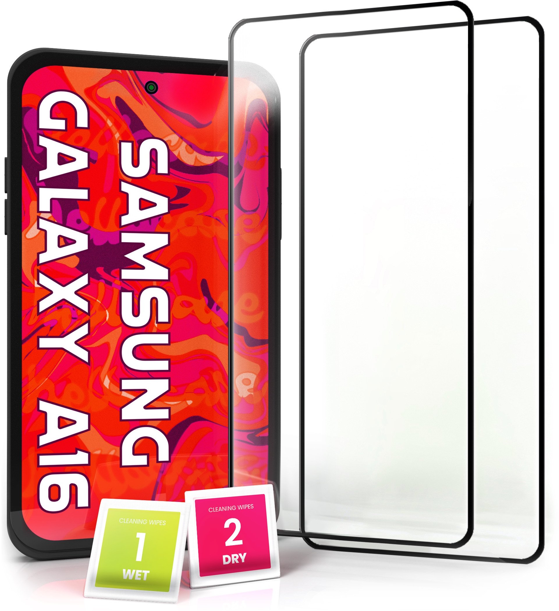 2-pak Szkło Hartowane do Samsung Galaxy A16 Ochronne Na cały ekran 5D 9H