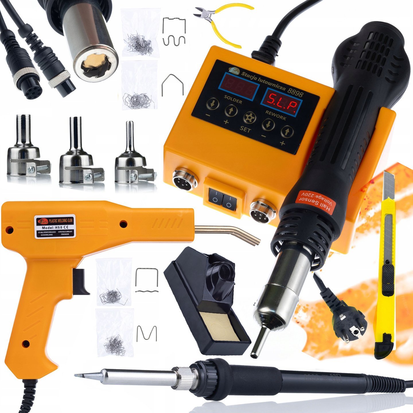 Rosfix STACJA LUTOWNICZA 2W1 LUTOWNICA HOT-AIR ROSFIX 660W + SPAWARKA DO PLASTIKU