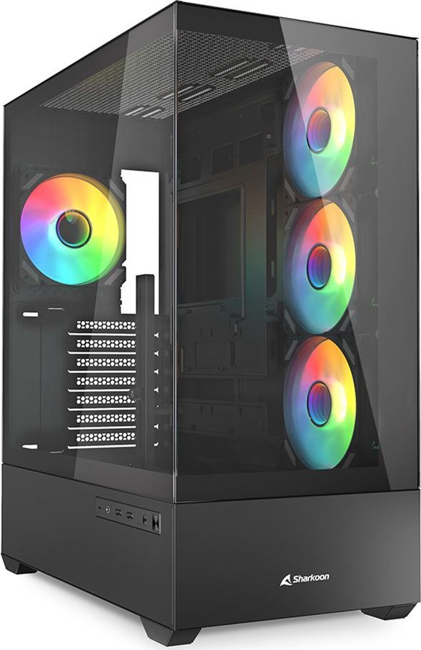Obudowa Sharkoon Sharkoon AK6 RGB , Tower case (black, Tempered Glass x 2)
