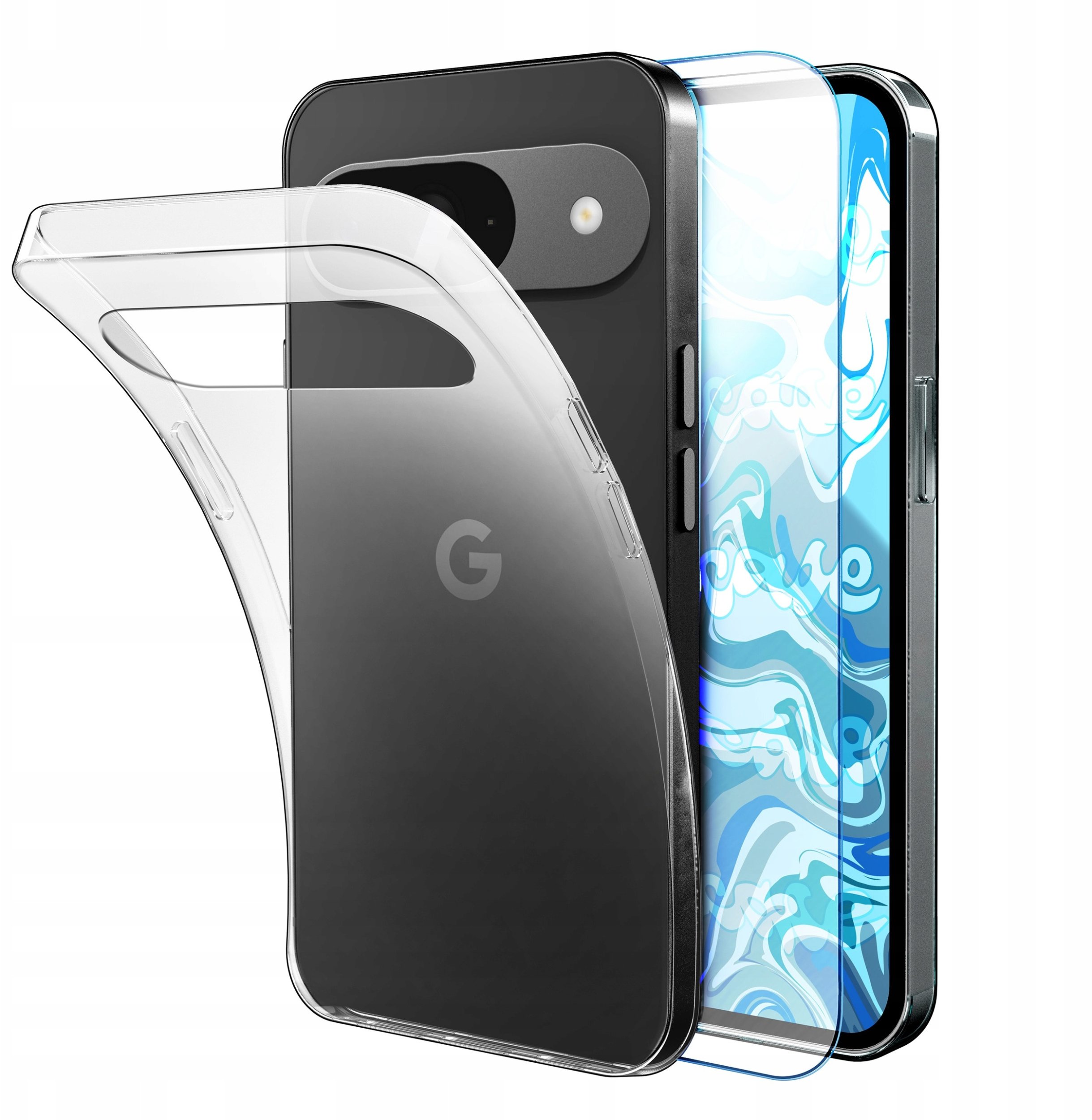 Etui Do Google Pixel 9 (Przezroczyste, Silikonowe, Obudowa, Case) Szkło