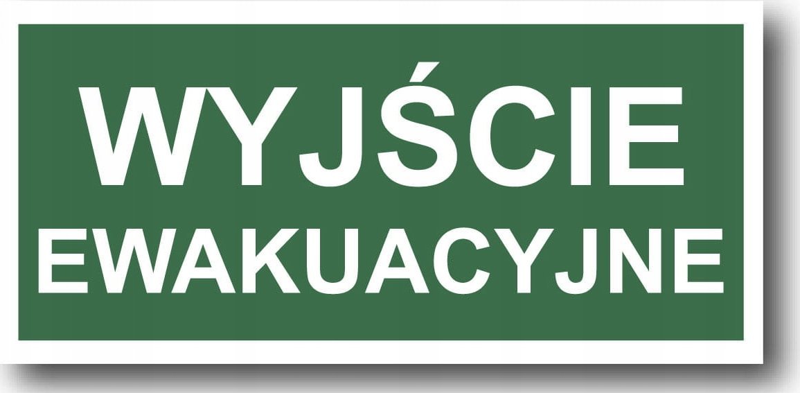 Mój dom Wyjście Ewakuacyjne - Płyta Fotoluminescencyjna 300X150, Atest Cnbop Libres Polska Sp Aa001_300X150_Ps 5903816003492