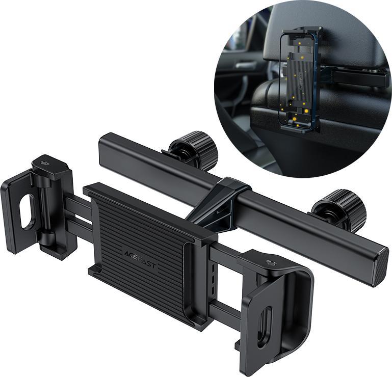 Acefast Acefast samochodowy uchwyt na zagłówek do telefonu i tabletu (135-230mm szer.) czarny (D8 black)