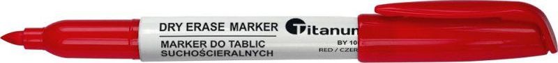 Titanum Marker mazak suchościeralny do tablic, czerwony