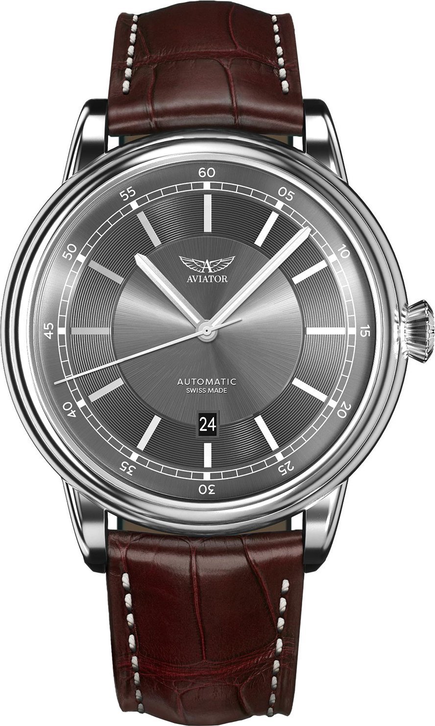 Zegarek Aviator Zegarek męski Aviator V.3.32.0.240.4 brązowy