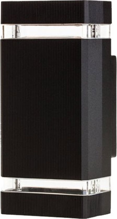 Kinkiet Master LED MasterLED Lampa podwójna kinkiet ogrodowy oprawa zewnętrzna elewacyjna kwadratowa czarna Hana 1250