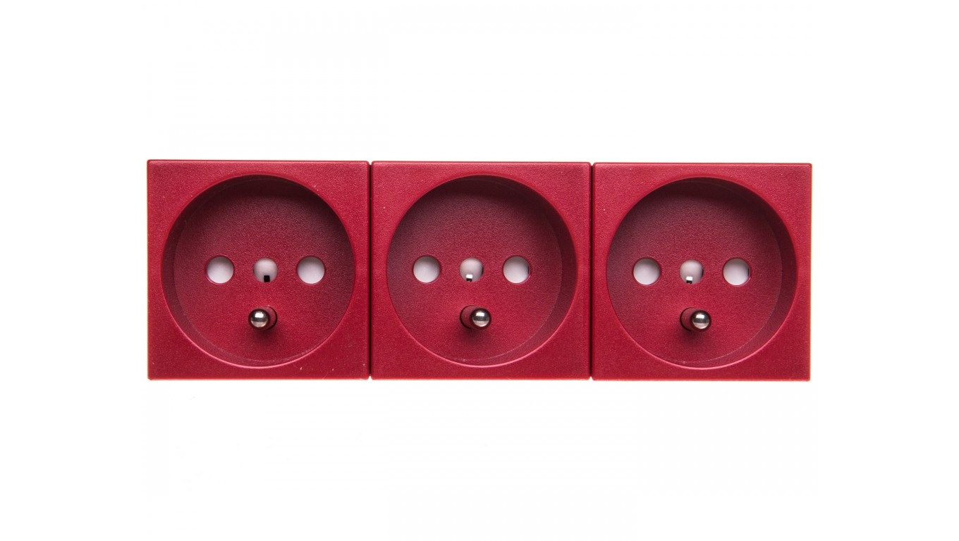 Bettermann Gniazdo zasilające M45 potrójne z/u 16A czerwone - 6106697