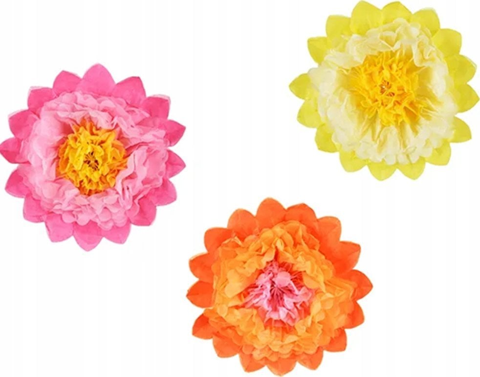 MFP paper Dekoracja bibułowa Kwiaty 35cm 3szt