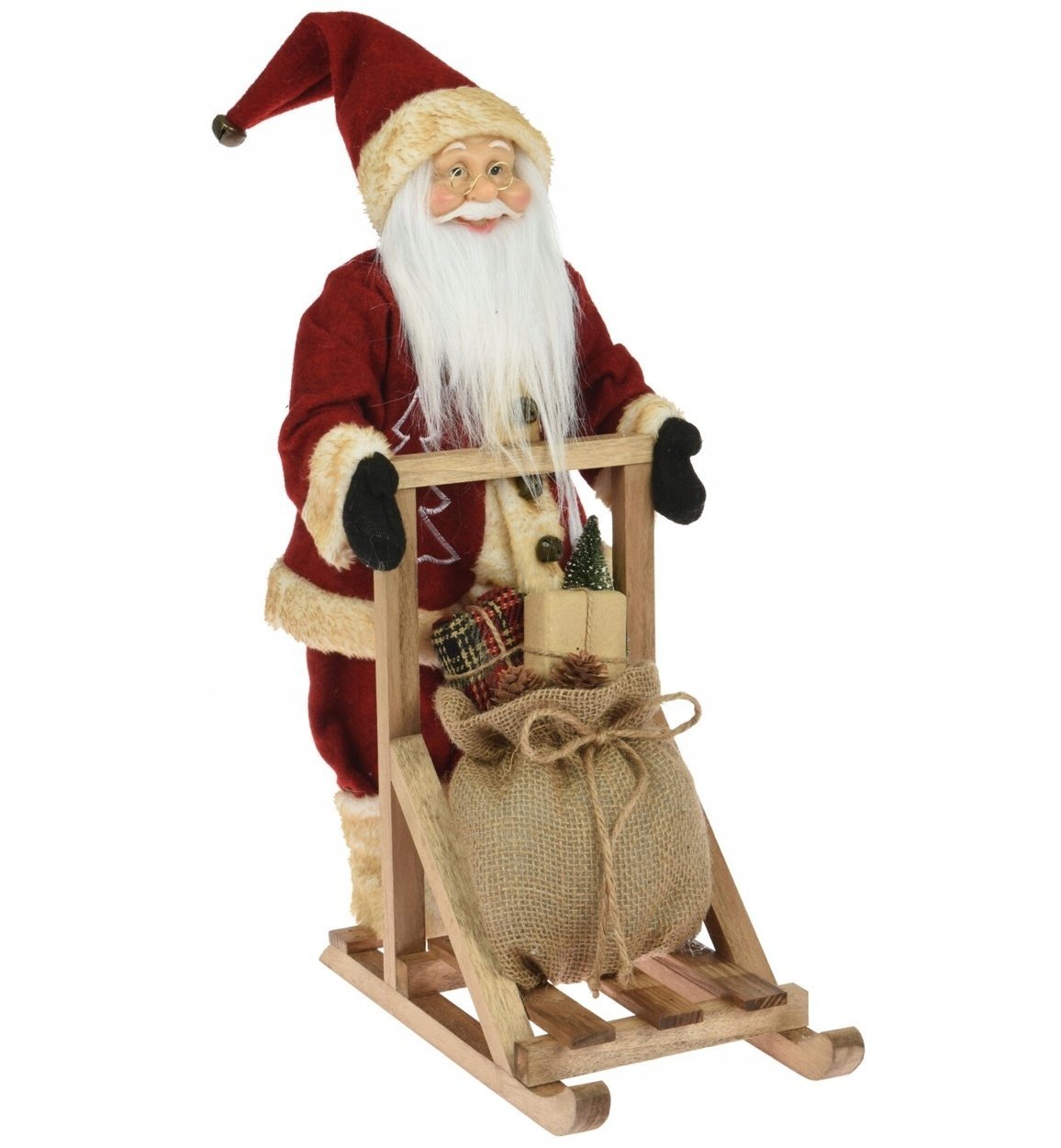 Ozdoba bożonarodzeniowa, Święty Mikołaj na sankach