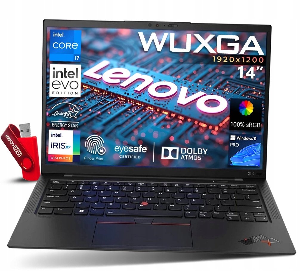 Laptop Lenovo Laptop ThinkPad X1 Carbon G10 i7 16GB 2TB 14" WUXGA IPS PRESTIŻOWY
