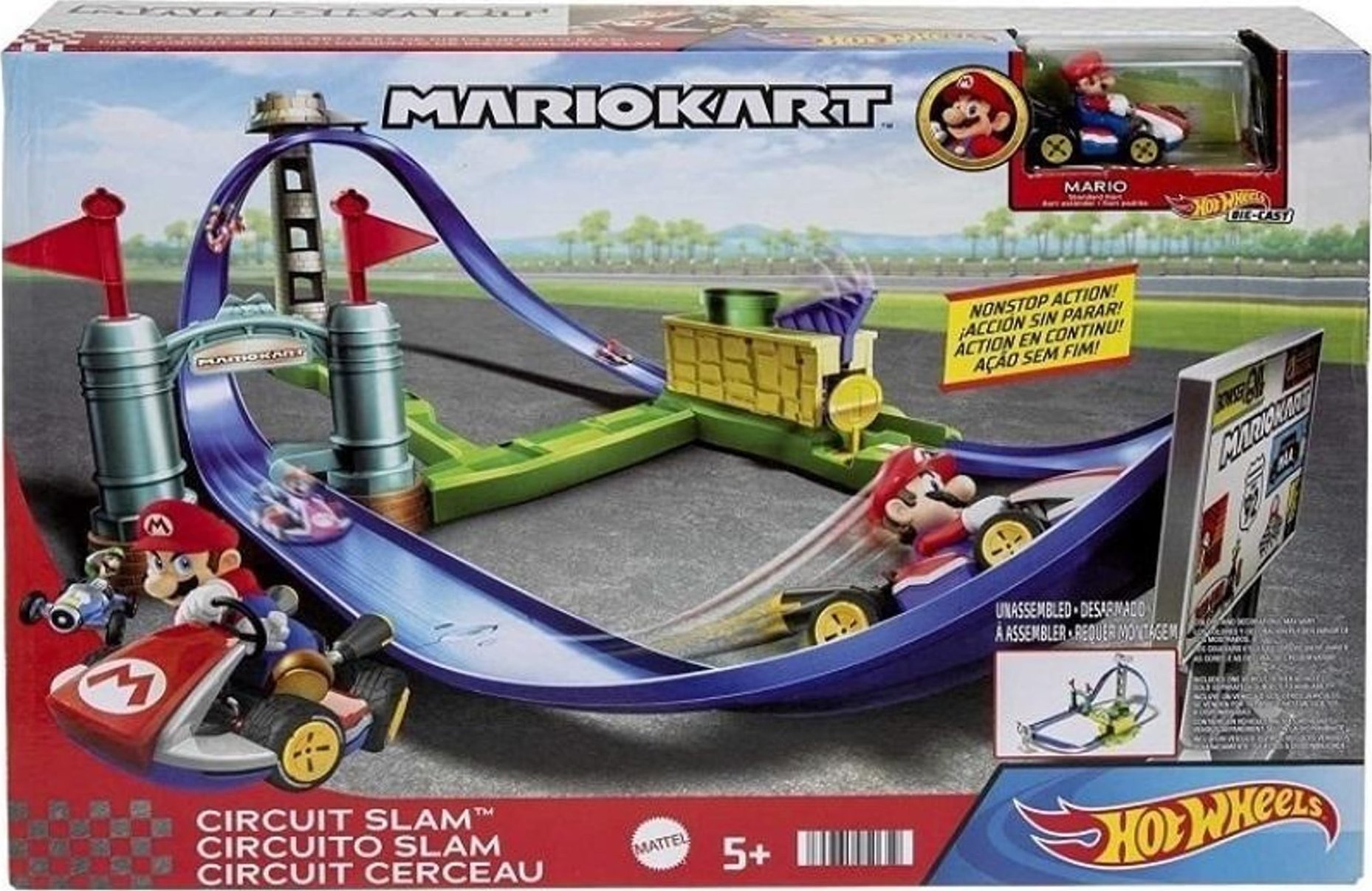 Mattel Hot Wheels Mario Kart Circuit Slam Track