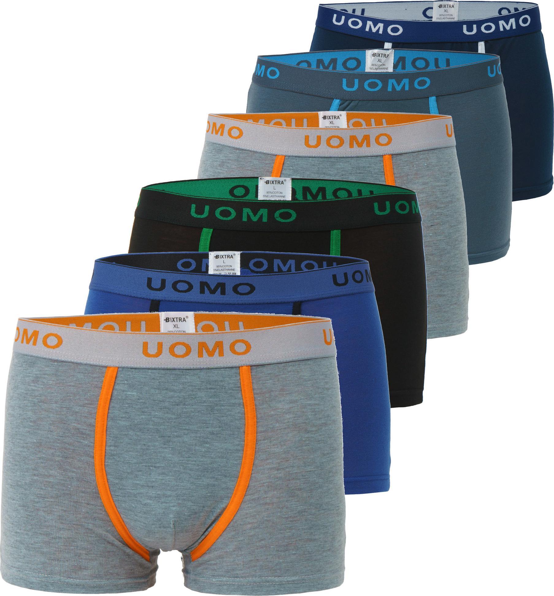 Aleszale 6Xbokserki Męskie Bawełniane Mix Zestaw Kolor Xxxl - 6Bok-Xxxl-8839