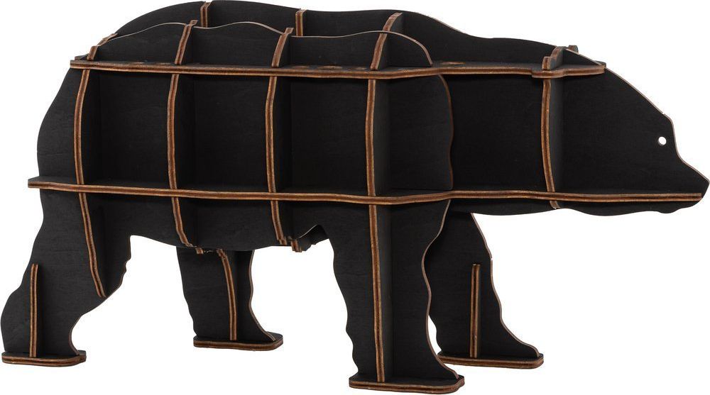 EcoWoodArt EWA Drewniane Puzzle 3D Organizer Niedźwiedź