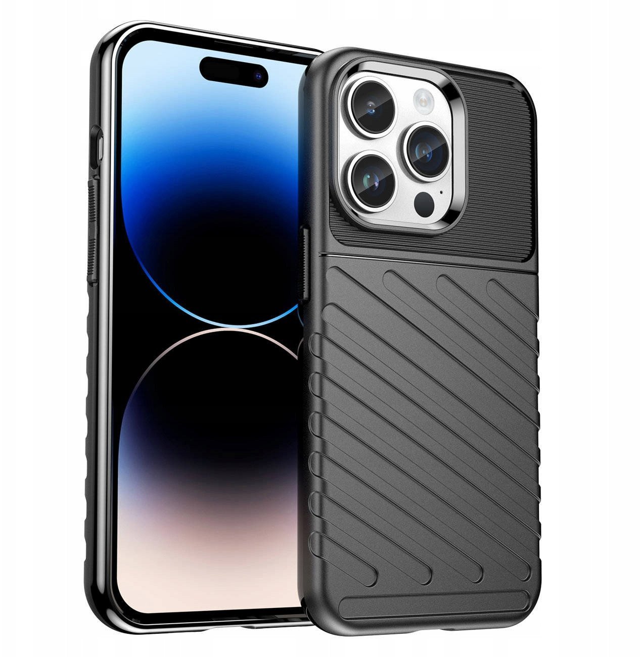 Thunder Case etui iPhone 14 Pro Max pancerny pokrowiec czarny