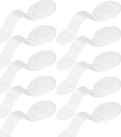 Springos Blokada szuflad, zabezpieczenie szafek, mebli pasek 10 szt. białe UNIWERSALNY
