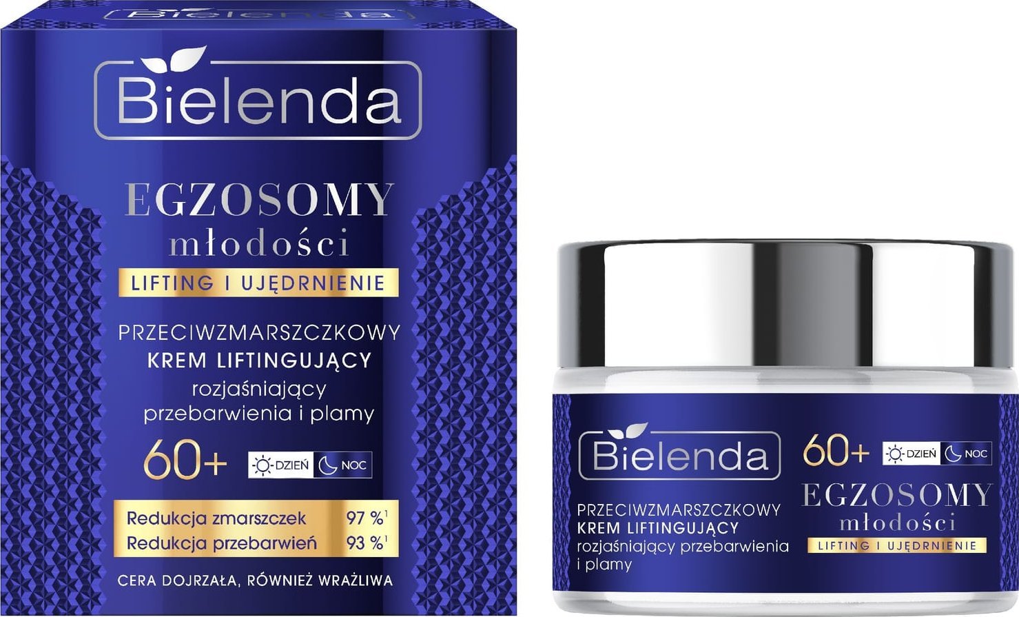 Bielenda Egzosomy Młodości Przeciwzmarszczkowy krem liftingujący 60+ na dzień i noc 50ml