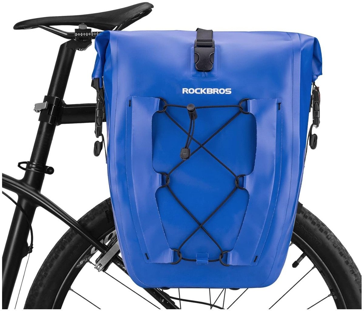 Sakwa rowerowa na bagażnik Rockbros 30140022004 25L-32L, niebieska