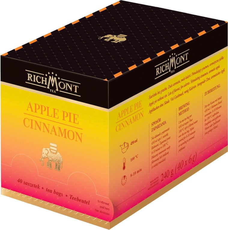 Richmont Herbatka owocowo-ziołowa Apple Pie Cinnamon 40 saszetek