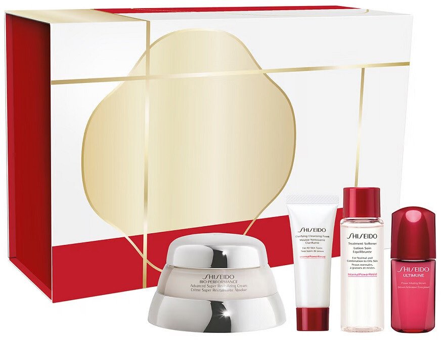 Shiseido Time Fighting Ritual zestaw krem przeciwstarzeniowy 50ml + pianka oczyszczająca 5ml + lotion do twarzy 7ml + serum