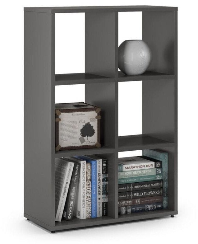 Regał otwarty do pokoju, ETAP, 66x30x100 cm, grafit, mat | TYLETEGOTU