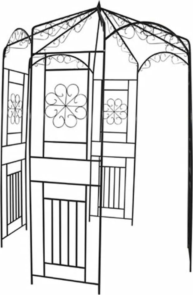 vidaXL Pergola ogrodowa, 250 cm, czarna