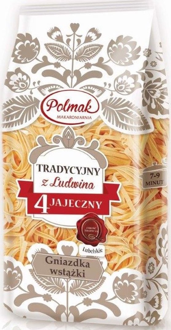 Pol-Mak Polmak Makaron Tradycyjny 4 jajeczny gniazdka wstążki 500 g