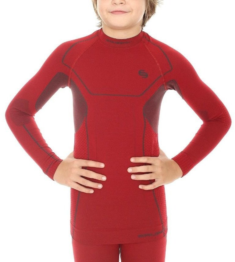 Brubeck LS11460 Bluza chłopięca Thermo ciemno-czerwony 92 - 98 cm