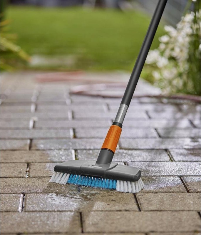 Gardena GARDENA Cleansystem washing set soft with handle S, washing brush (grey/turquoise, working width 27cm)