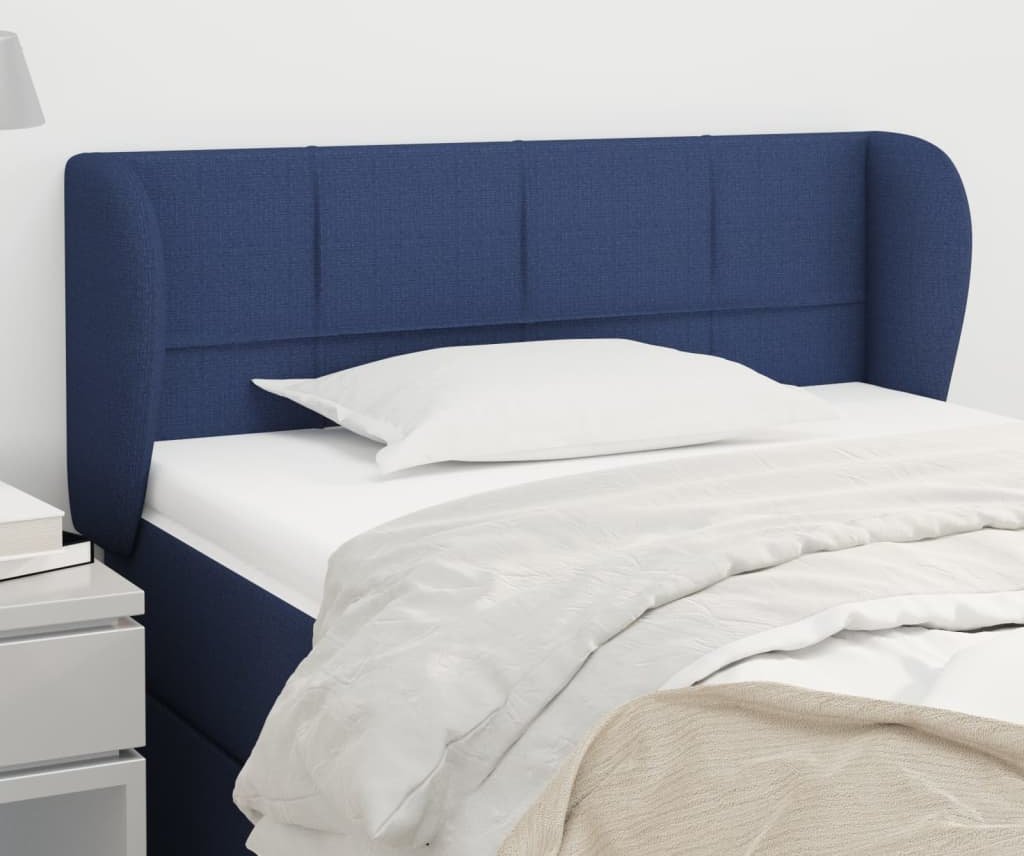 vidaXL vidaXL Zagłówek uszak, niebieski, 103x23x78/88 cm, tkanina