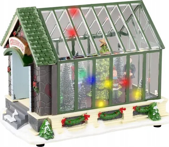 Dekoracja świąteczna Nenurodyta DECORATION LED GREENHOUS 14X22CM 487884
