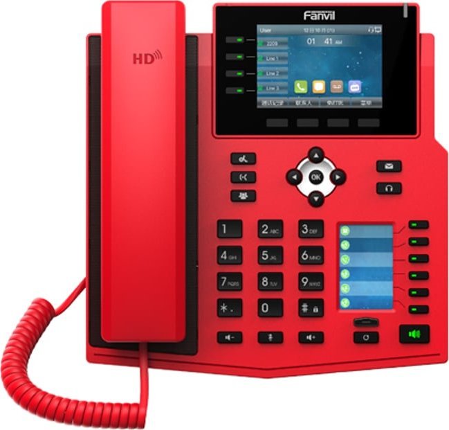Telefon Fanvil Fanvil X5U-R telefon VoIP Czarny, Czerwony 16 linii Wi-Fi