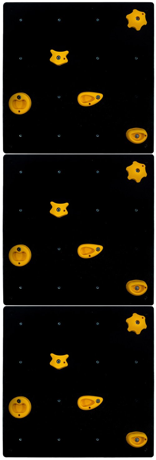 Selsey Zestaw ścianka Wspinaczkowa UNDERFIT czarny 3 płyty + 15 uchwytów