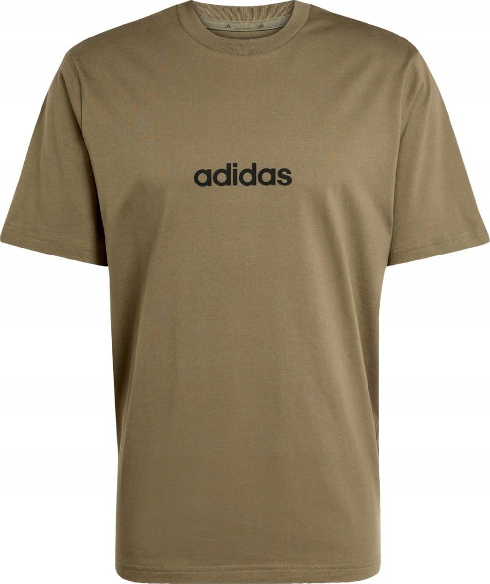 Koszulka męska adidas Essentials Linear Single khaki JE9001 XL