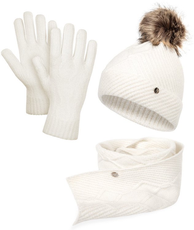 Damski zestaw zimowy czapka szal rękawiczki HZ0012 HEYO