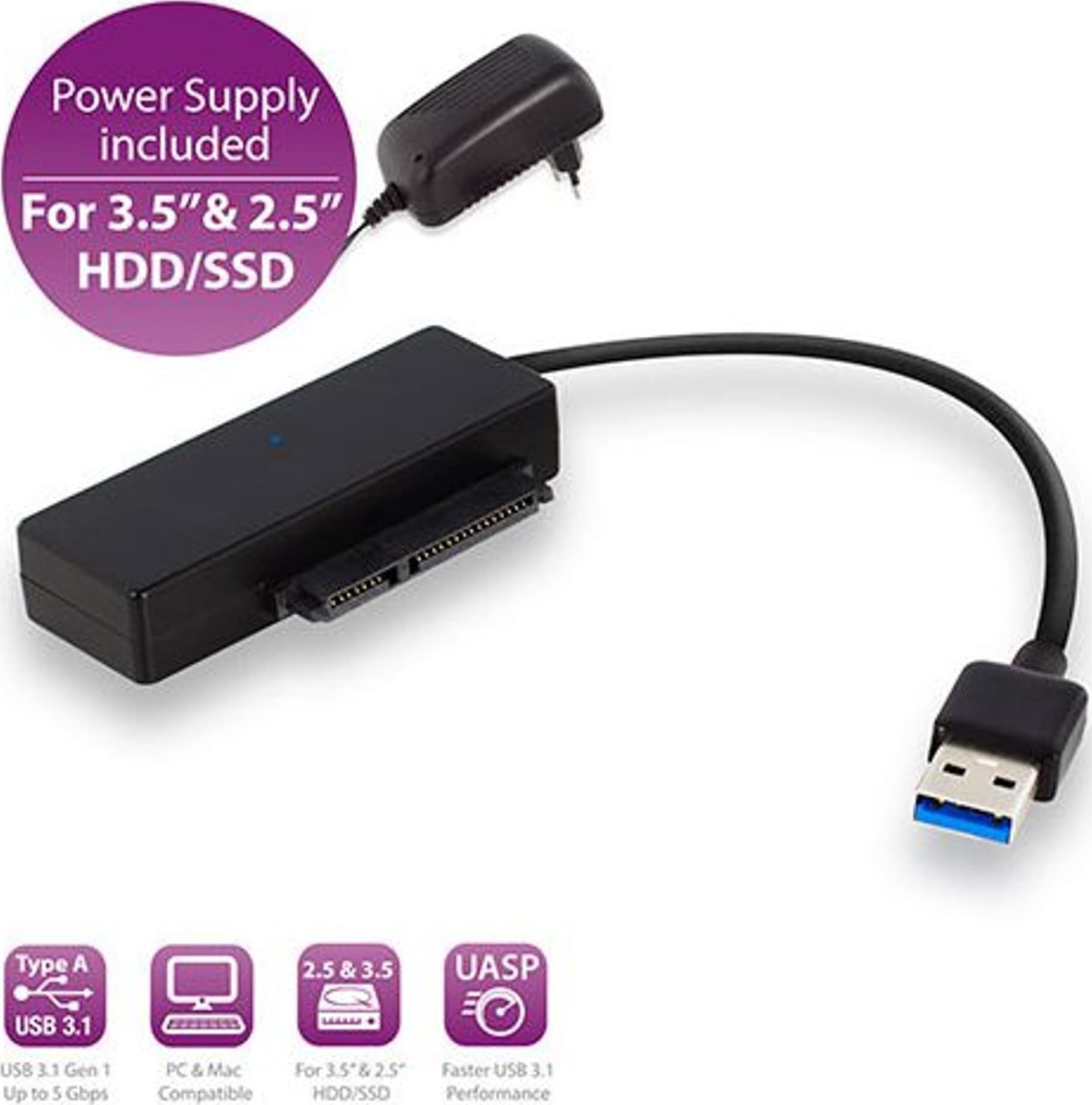 Adapter USB MicroConnect Microconnect USB3.0SATAHDDSSD adapter SATA