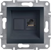 Schneider Electric Gniazdo komputerowe Asfora kat. 6 UTP bez ramki antracyt (EPH4700171)